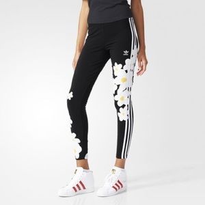 ADIDAS FLORAL STRIPE LEGGINGS